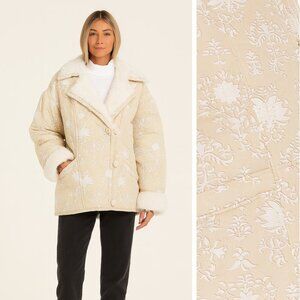 NEW Tularosa Isobel Jacket Beige Ivory Jaipur Sherpa